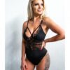 Kix'ies Signature Striped Bodysuit Black Md