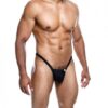Male Basics Y Buns Thong Black Sm