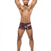 Galactic Sheer Poly Spandex Mini Short Multi Color Sm