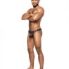 Hocus Pocus Stretch Poly Spandex Uplift Bong Thong Purple S/m