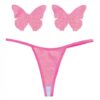 Neva Nude Naughty Knix Bella Rosa Shimmer G-string & Pasties - Soft Pink O/s