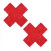 Neva Nude Ravish Me Glitter X Factor Pasties - Red O/s