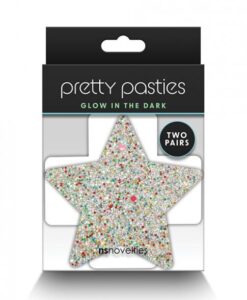 Pretty Pasties Star & Cross Glow In The Dark - 2 Pair