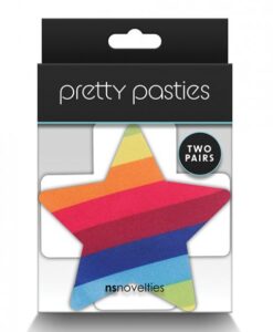 Pretty Pasties Pride Cross & Star Rainbow - 2 Pair