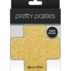 Pretty Pasties Glitter Cross Black/gold - 2 Pair