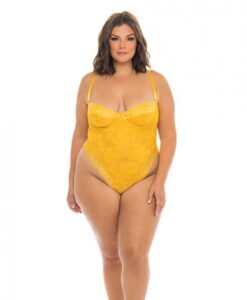 Lexi High Leg Lace Teddy Gold Fusion 2x