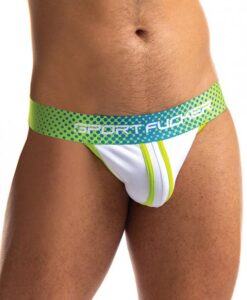 Sport Fucker Jersey Jock - M Green/white