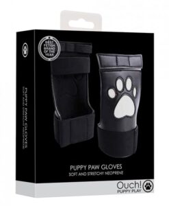 Shots Ouch Puppy Play Paw Cut-out Gloves - White