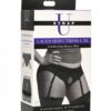 Strap U Laced Seductress Lace Crotchless Panty Harness W/garter Straps - L/xl Black