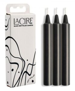 Lacire Drip Pillar Candles - Black