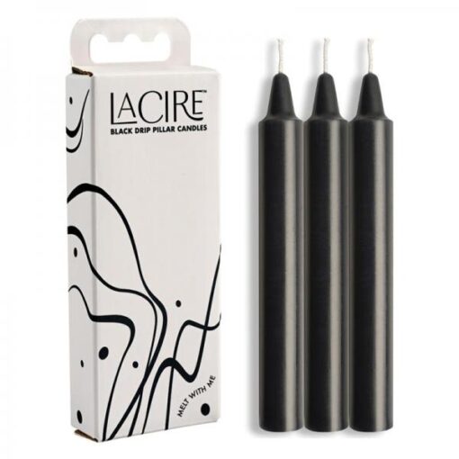 Lacire Drip Pillar Candles - Black