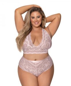 Magic Silk Seabreeze Cami & Short Set Blush Queen  Size
