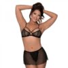 Magic Silk Girl Next Door Bralette W Skirt Black S/m