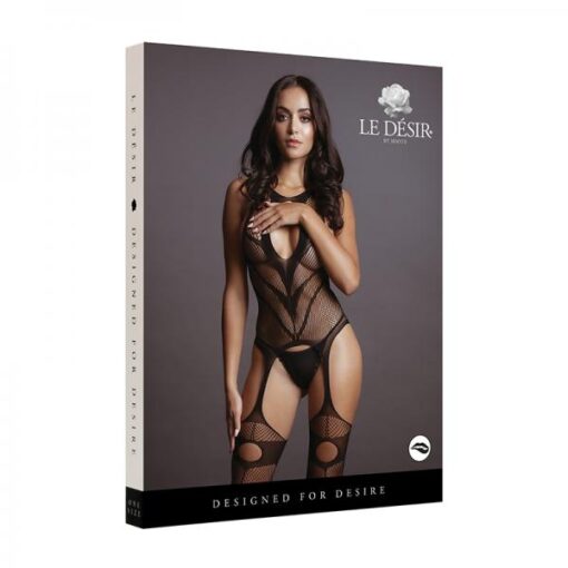 Shots Le Desir Suspender Bodystocking Black O/s