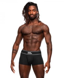 Male Power Modal Rib Pouch Short Black Xl