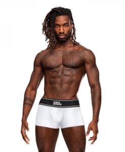 Male Power Modal Rib Pouch Short White Xl