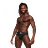 Male Power Modal Rib Bong Thong Black L/xl