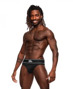 Male Power Modal Rib Bong Thong Black L/xl
