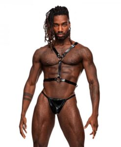 Male Power Men's Leather Sagittarius Black O/s