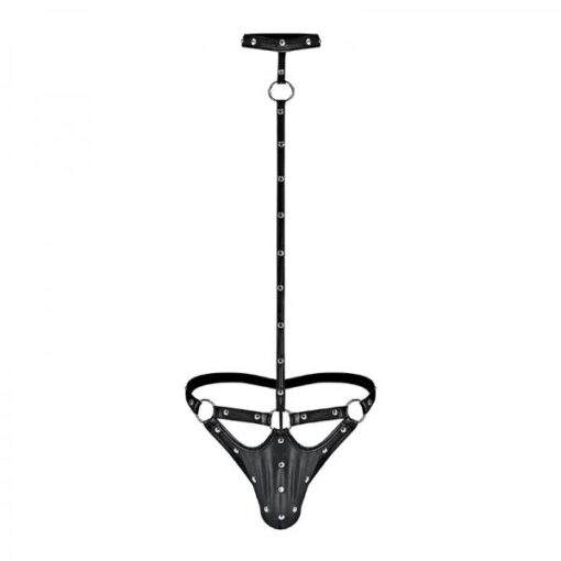 Male Power Fetish Tormentor Choker G-string Body Harness Black L/xl
