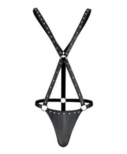 Male Power Fetish Warrior Criss-cross Body Harness Black L/xl