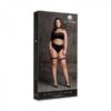 Shots Le Desir Shade Ananke Xii 3-piece With Choker, Bandeau Top & Panty With Garters Black Queen Si