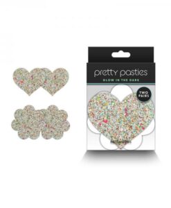 Pretty Pasties Heart & Flower Glow 2 Pair