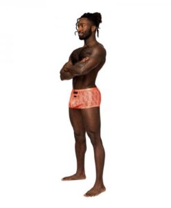 Male Power Rude Awakening Cheeky Cutout Short Neon Orange L