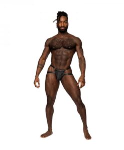 Male Power Rude Awakening Ring Jock Black L/xl