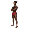 Male Power Sassy Lace Skirt Jock Red S/m