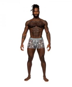 Male Power Sheer Prints Seamless Sheer Short Optical M