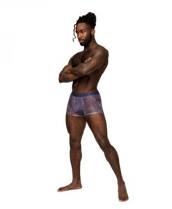 Male Power Sheer Prints Seamless Sheer Short Spatter Xl