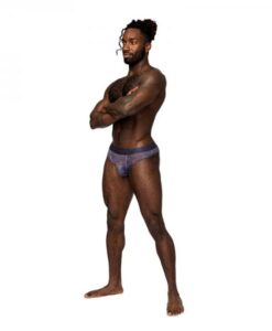 Male Power Sheer Prints Sheer Thong Spatter L/xl