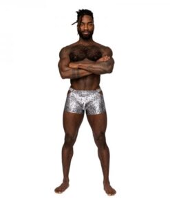 Male Power S'naked Pouch Short Silver/black S