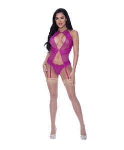 Magic Silk Berrylicious Basque & G-string Set Raspberry S/m