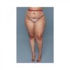 Bewicked Oversized Fishnet Pantyhose Burgundy Queen Size