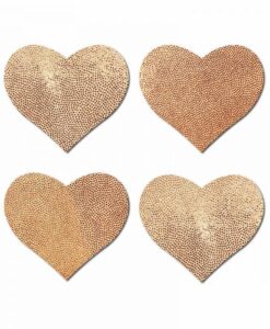 Pastease Petites Liquid Hearts Pasties Rose Gold 2-pack