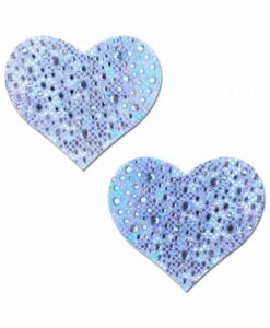 Pastease Crystal Sparkling Heart Pasties Silver