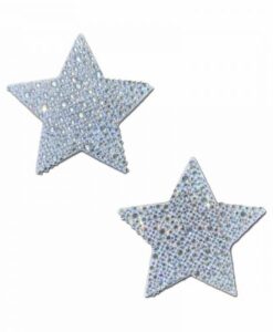Pastease Crystal Sparkling Star Pasties Silver