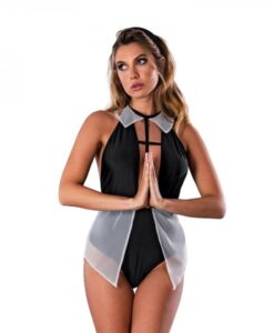 Magic Silk Dress Up Heaven Sent Costume Black S/m