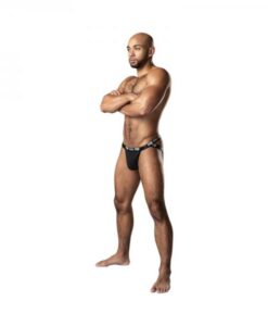 Male Power Infinite Comfort Amplifying Strappy Jock Black S/m