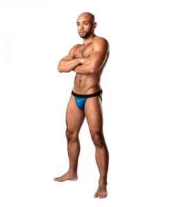 Male Power Kaleidickscope Strappy Ring Jock Sky Blue S/m
