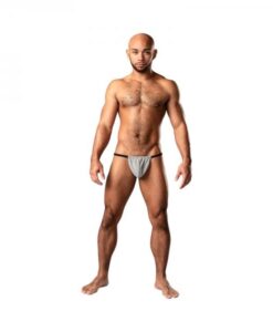 Male Power Labyrinth Posing Strap Grey Weave O/s