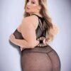 Diamonte Net Mini Dress-blk-q