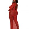 Floral Lace Bodystocking Gown Ruby Q/s