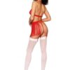 Chainette Fringe Bralette Set Ruby O/s