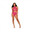 Stretch Lace Bralette & Garter Panty Peony O/s