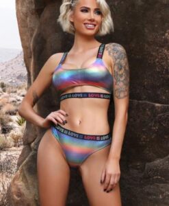 Love Is Love Crop Top & Panty L/xl