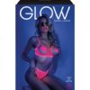 Glow Sweet Escape Open Cup Bra Set Neon Pink L/xl