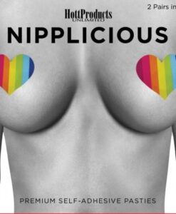 Nipplicious Rainbow Nipple Pasties 2pk Hearts & Lips